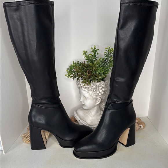 Steve Madden MYNDIE BLACK Boots Size 10 - Picture 3 of 12